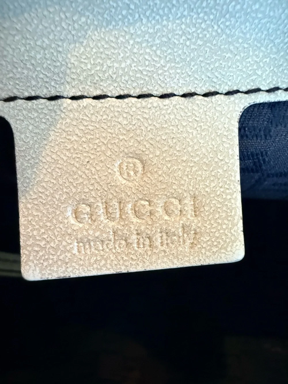 Gucci Cream Leather Tote Shoulder Bag with Silver Hardware